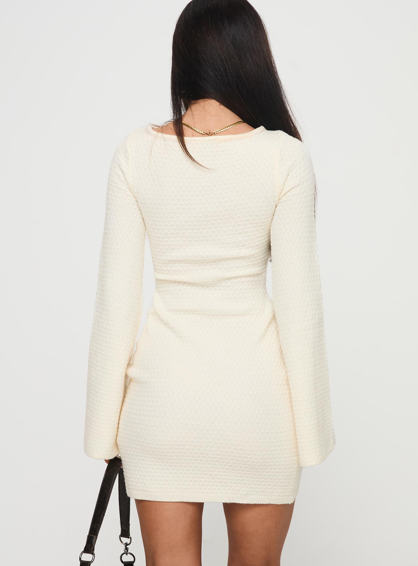 Malcalm Long Sleeve Mini Dress Cream