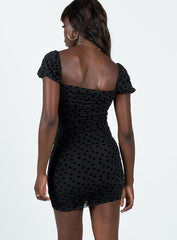 Charvi Flora Mini Dress Black