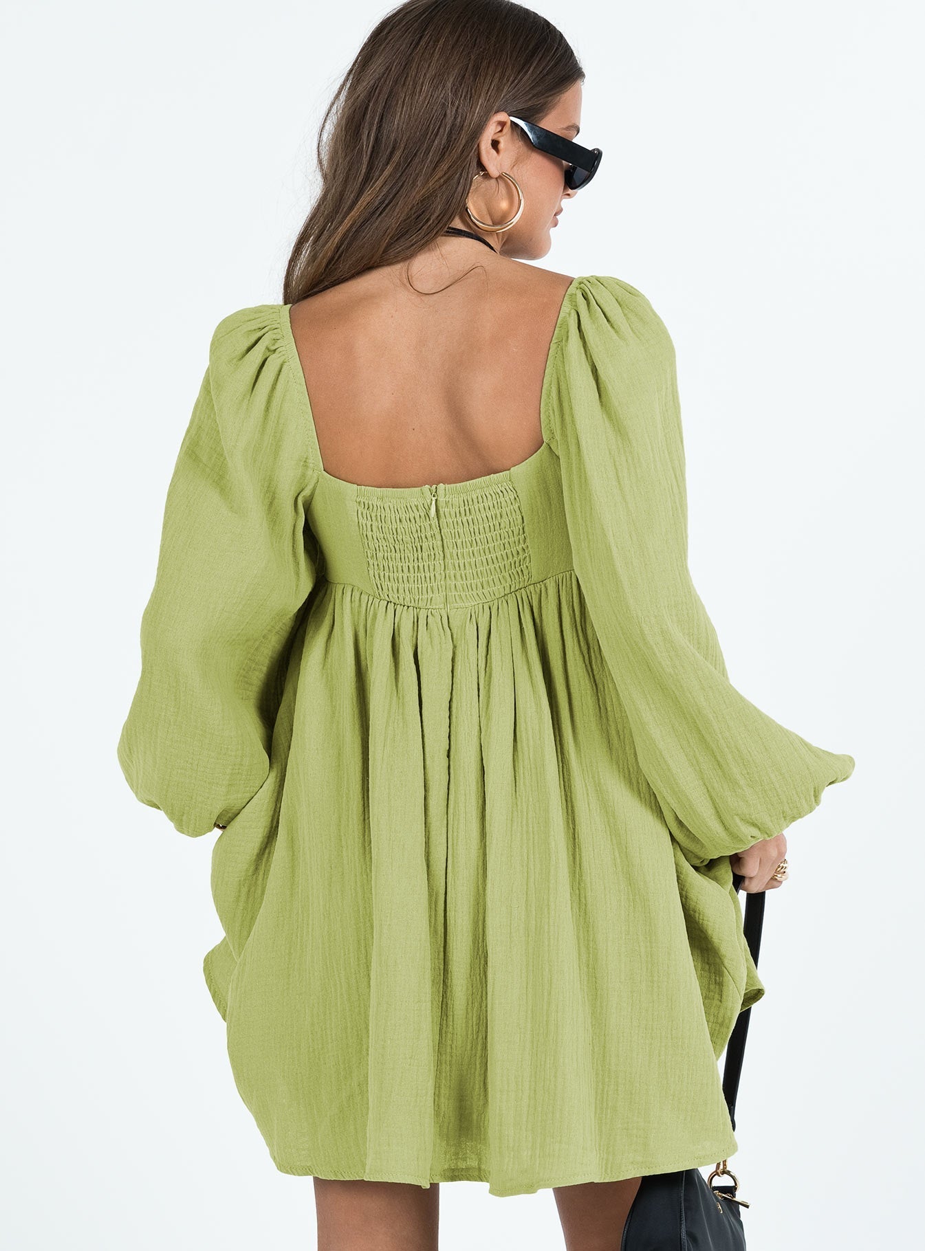 Lorna Long Sleeve Mini Dress Sage