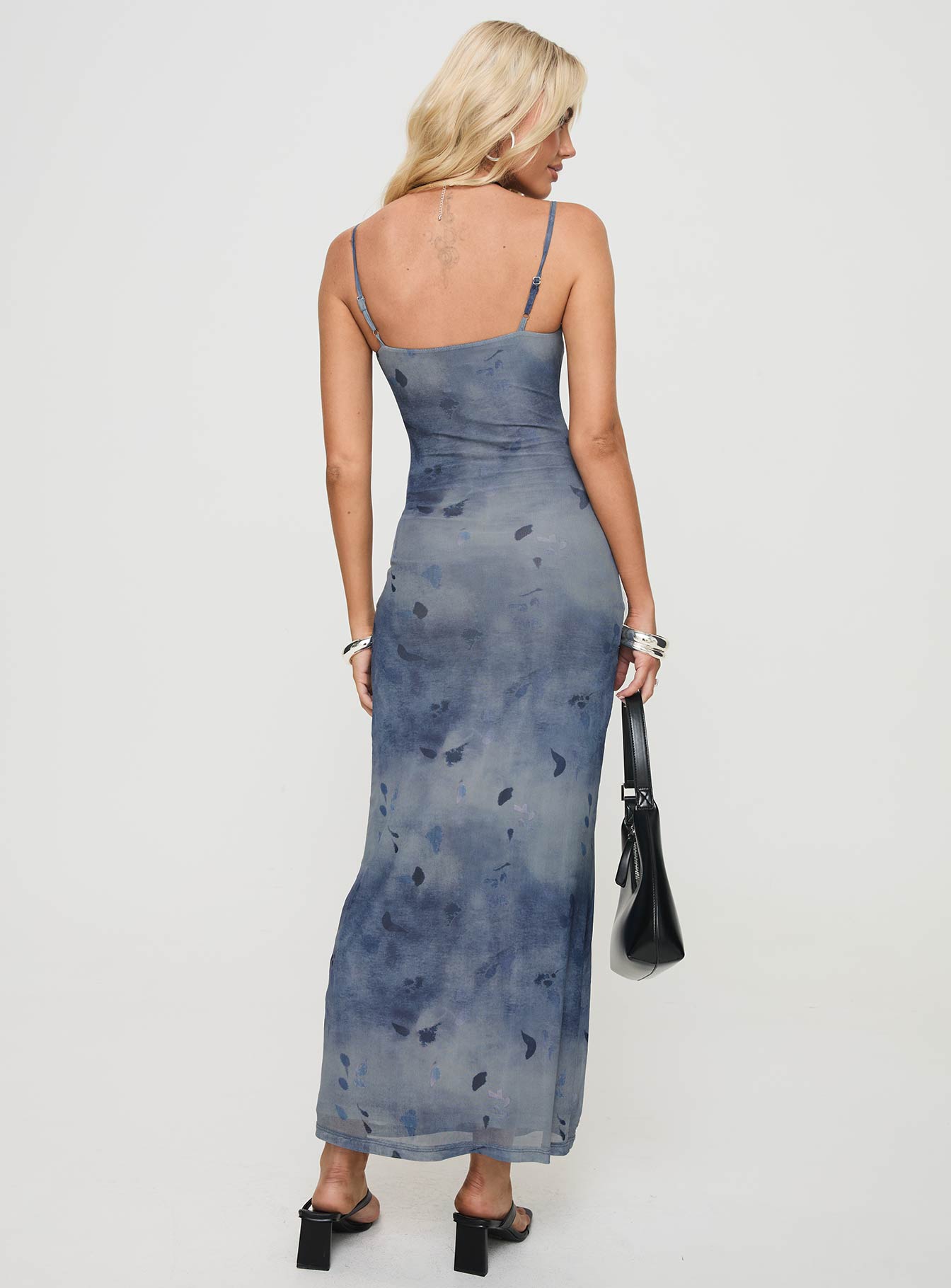 Scottson Mesh Maxi Dress Blue