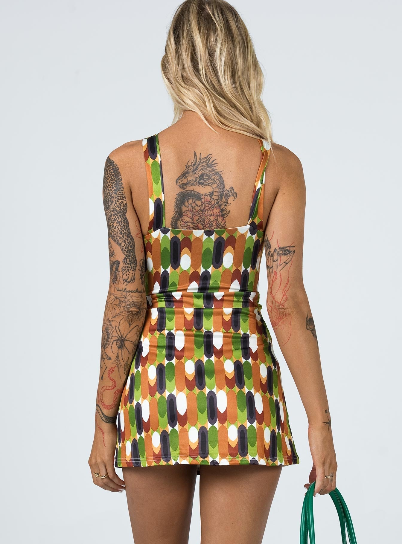 Kelani Mini Dress Orange Multi