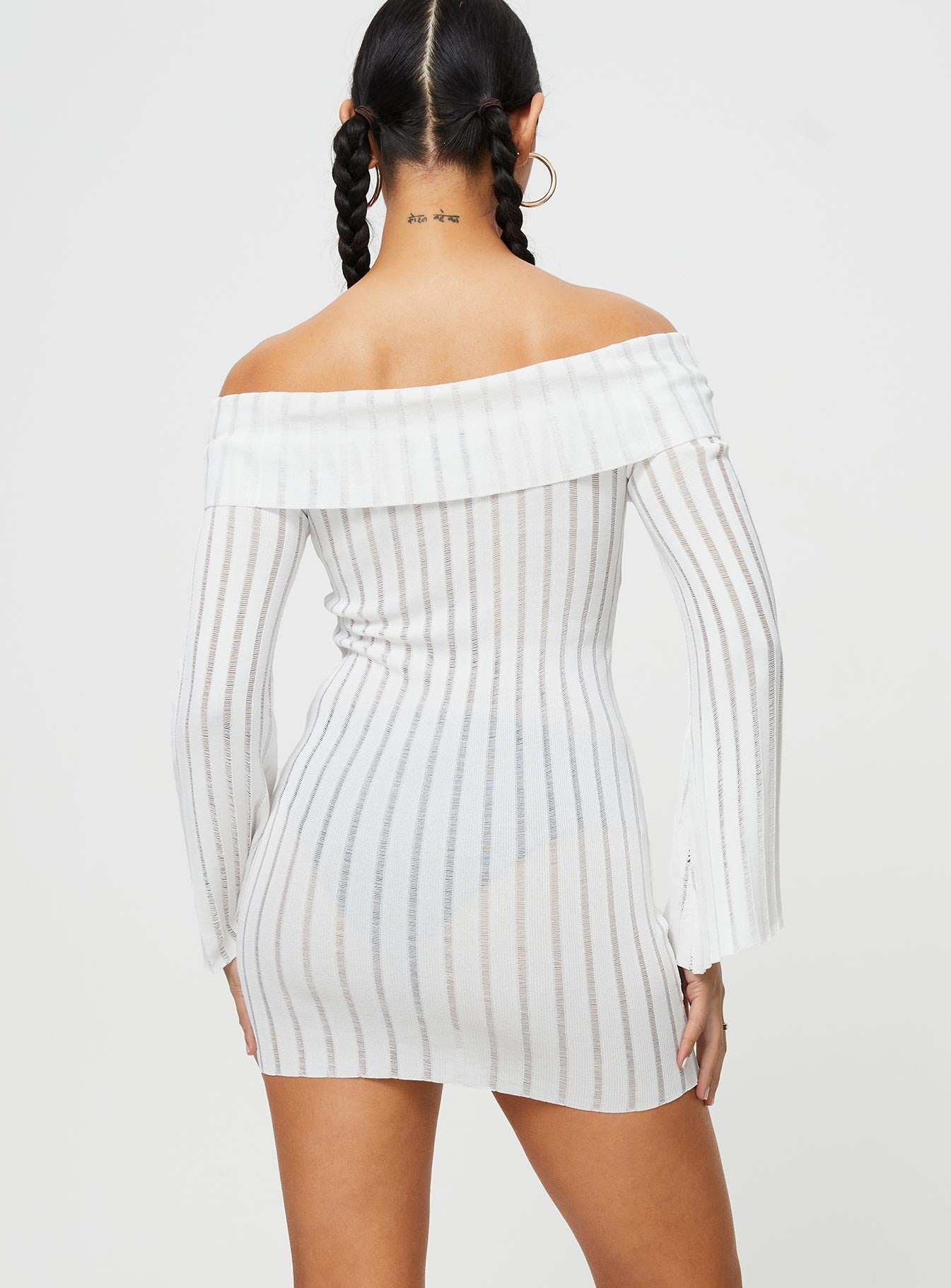 Sorrel Off The Shoulder Mini Dress White