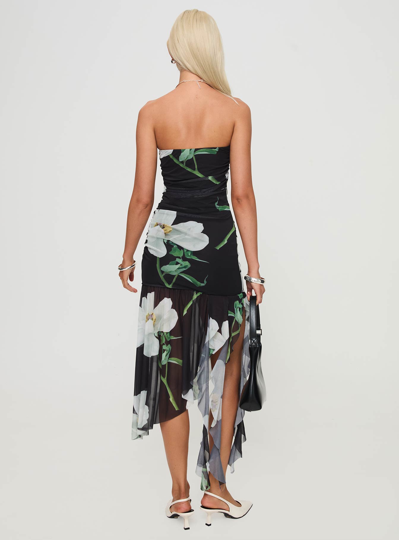Nektaria Strapless Midi Dress Multi