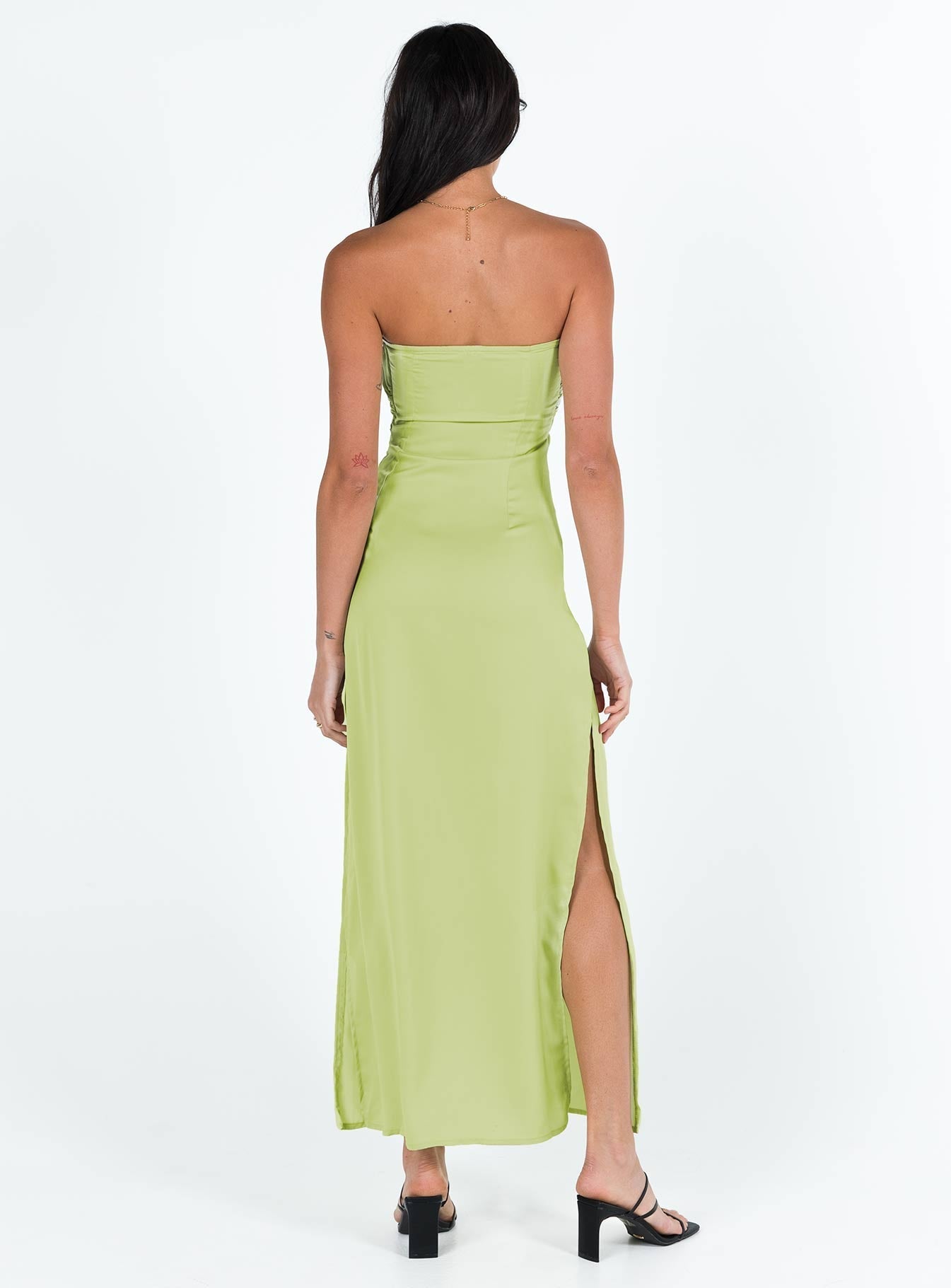 Irena Strapless Maxi Green