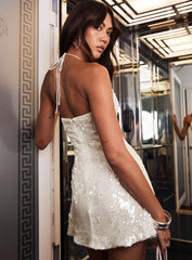 Moonchild Halter Mini Dress Ivory