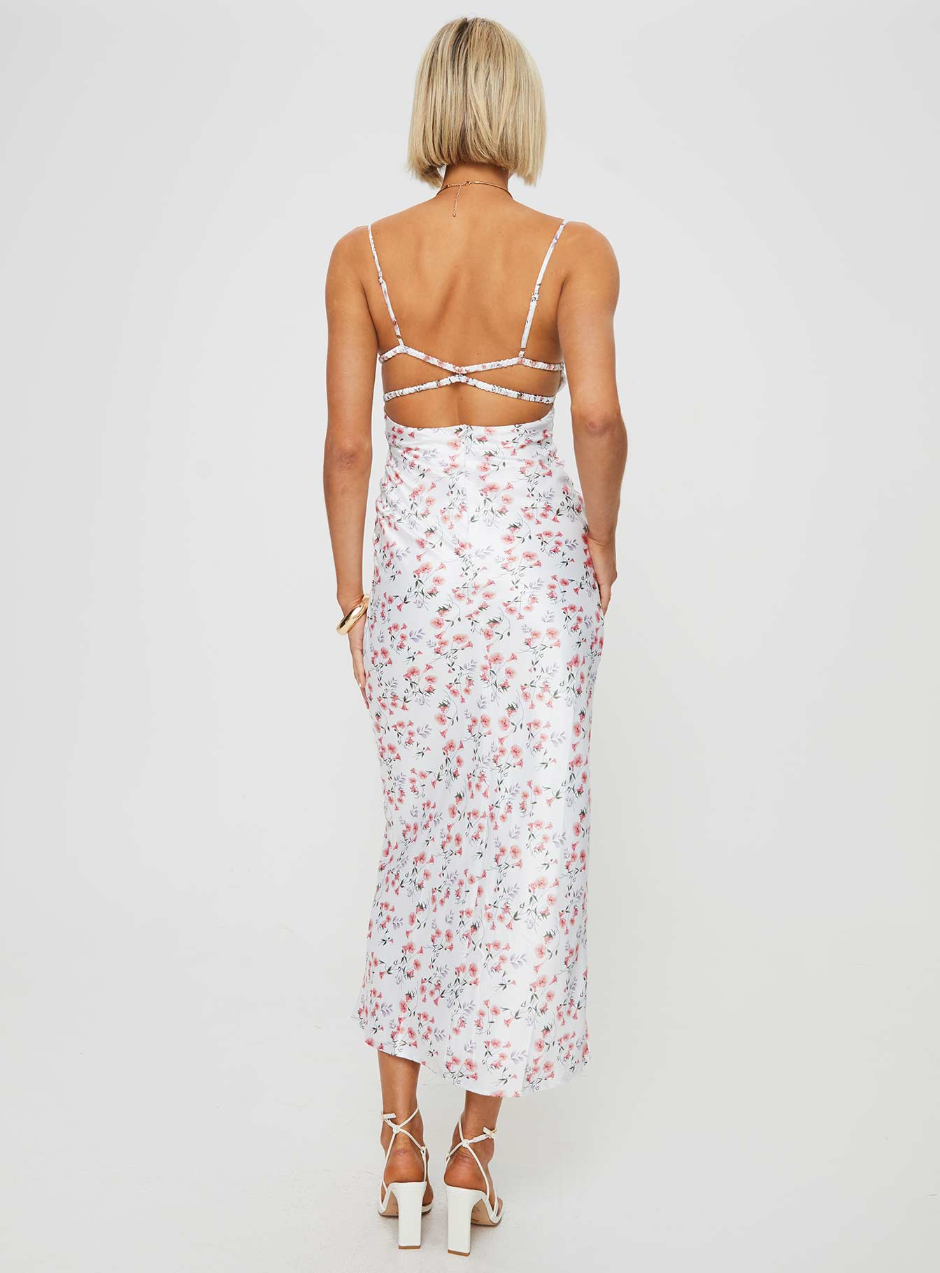 Mortica Maxi Dress White / Floral