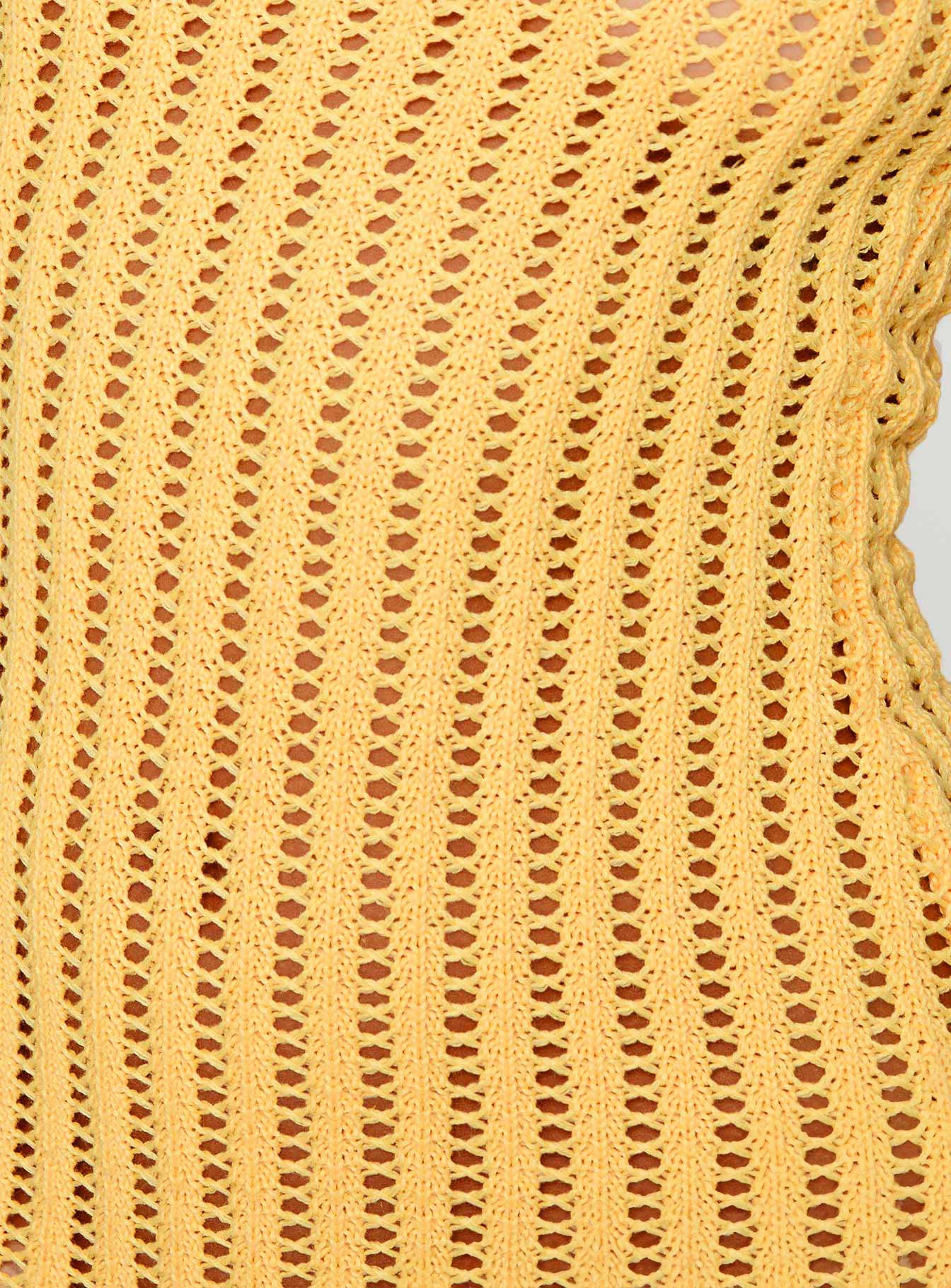 Voyage Crochet Mini Dress Yellow
