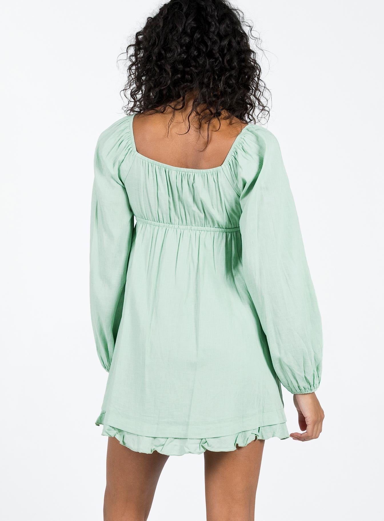 Empress Of Love Long Sleeve Mini Dress Sage