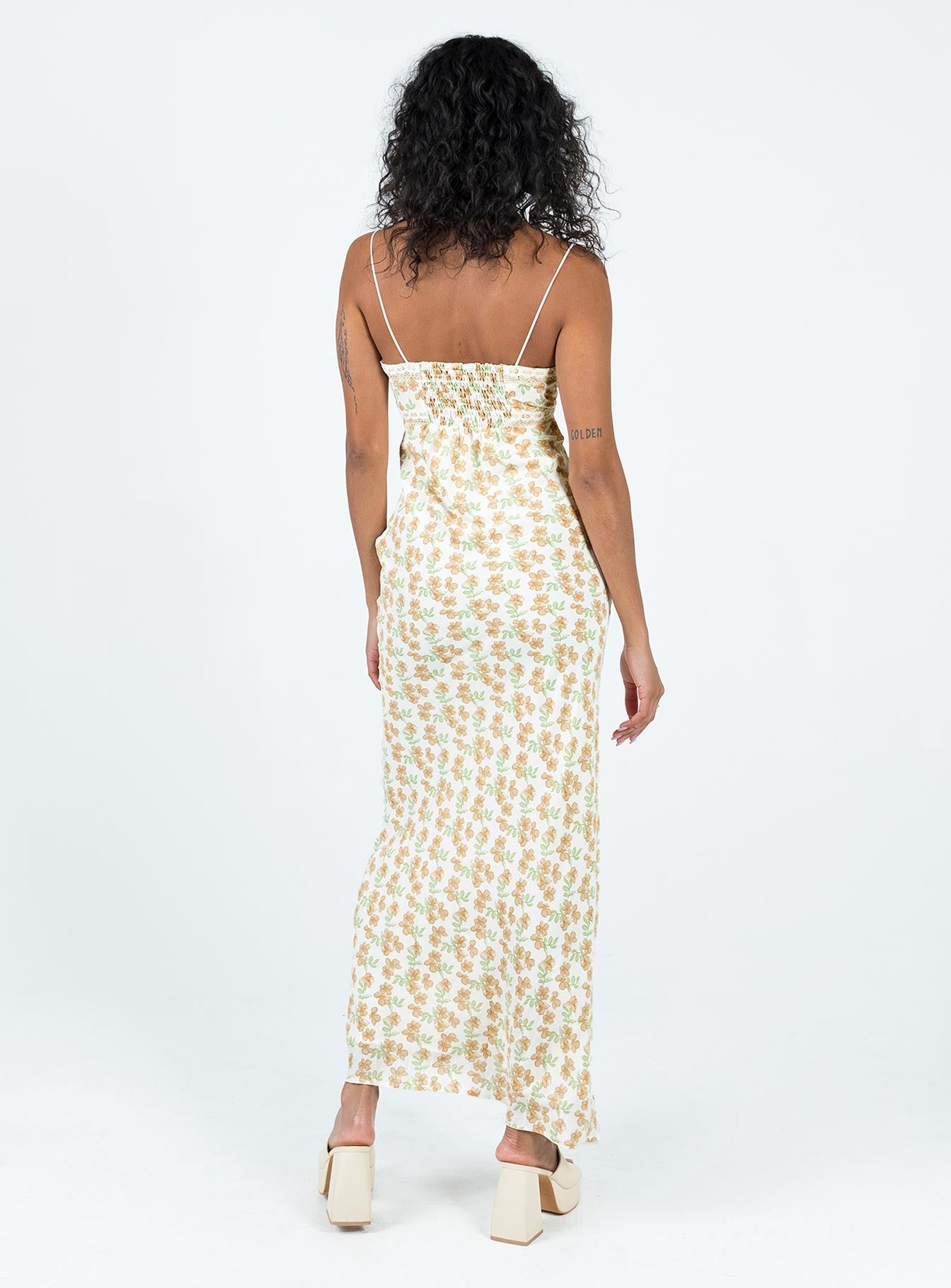 Emily Maxi Dress Orange Floral