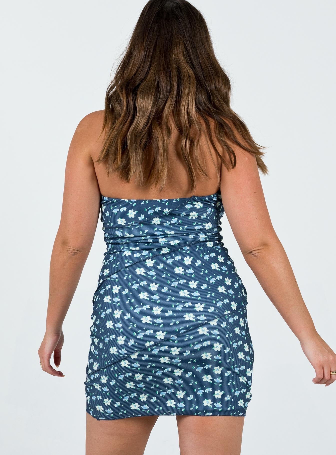 Oscar Mini Dress Navy Floral