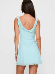 Frillina Mini Dress Blue