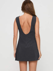 Blyss Mini Dress Charcoal