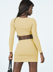Saskia Mini Dress Yellow
