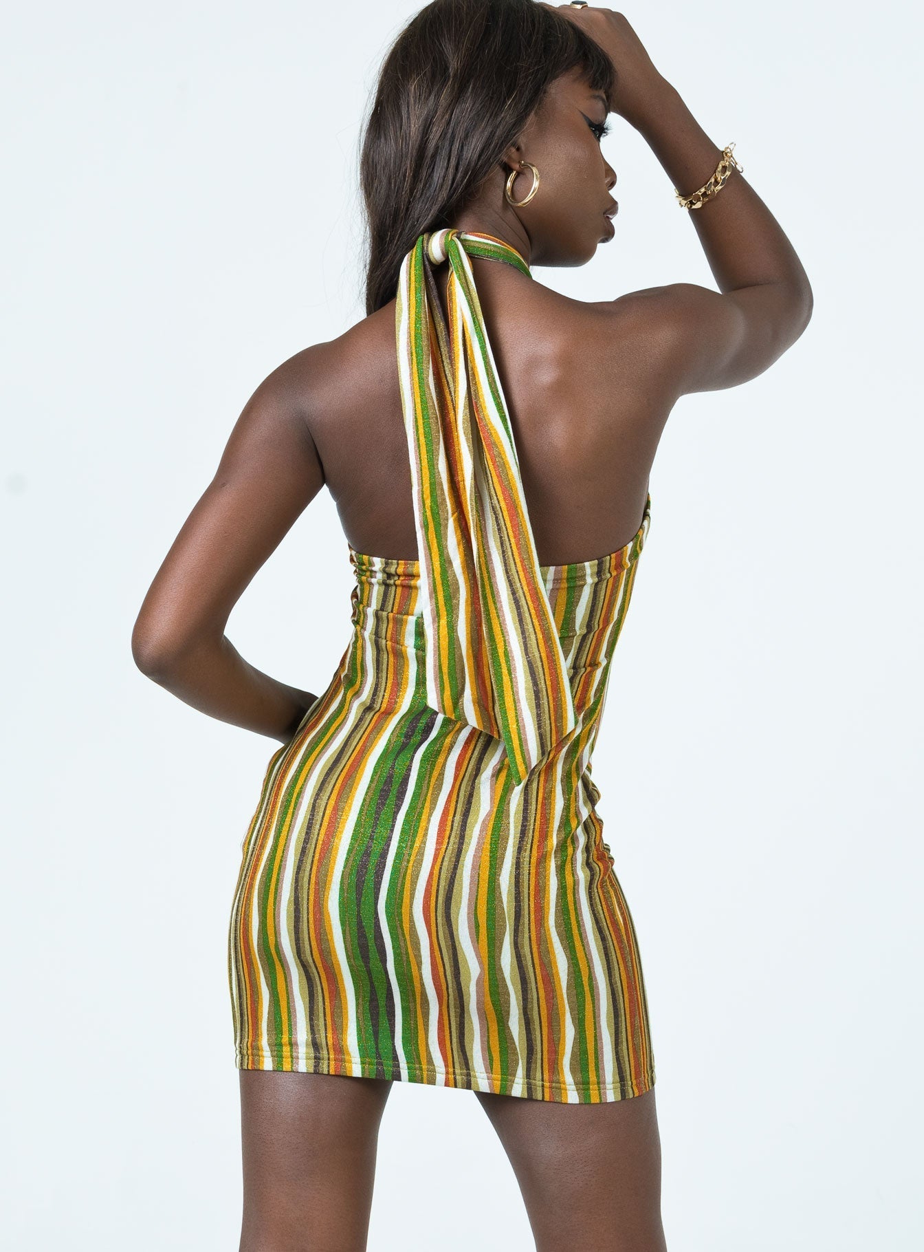 Paradise Fever Mini Dress Brown Multi