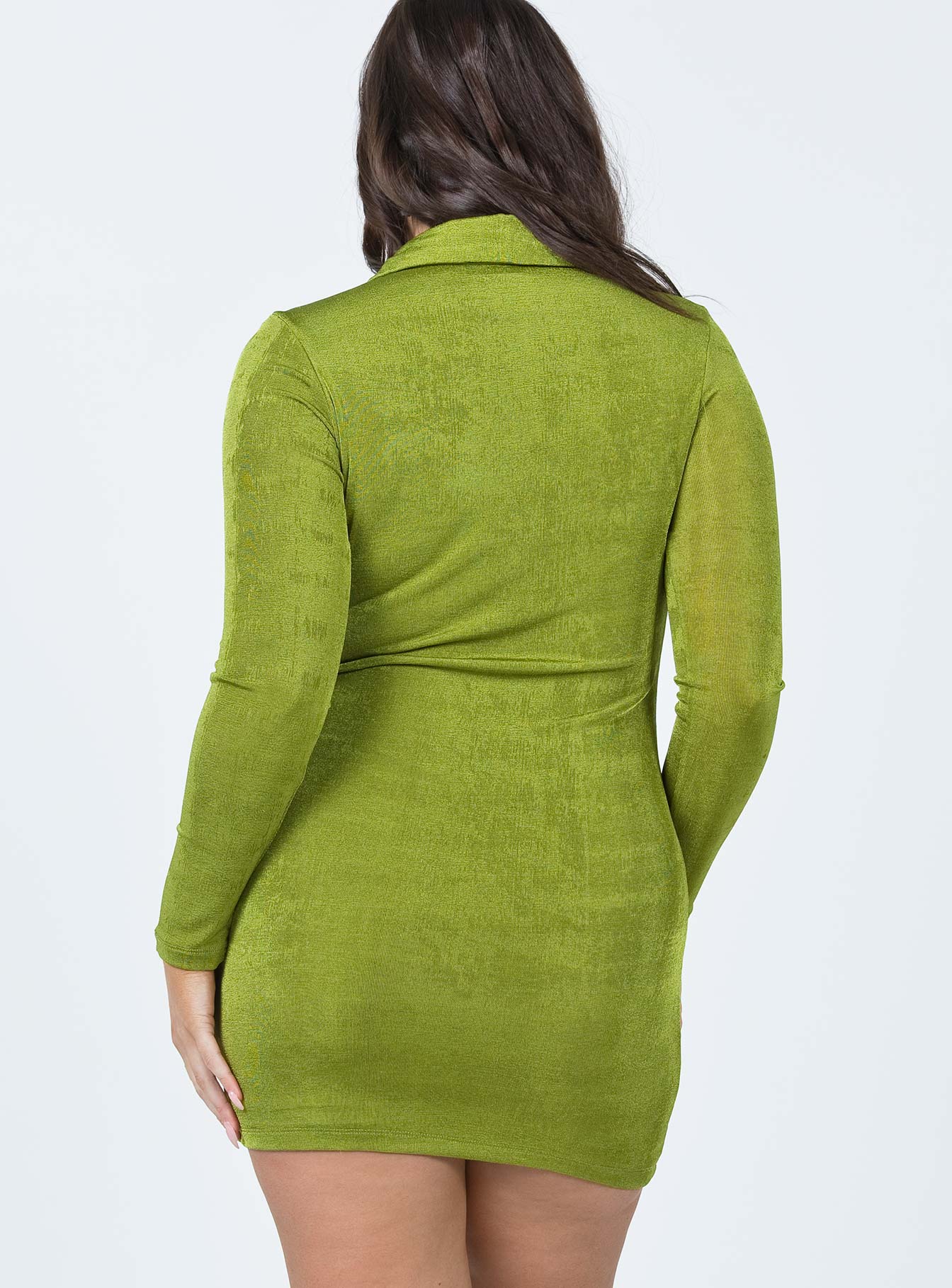 Elody Long Sleeve Mini Dress Green