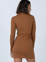 Downtown Mini Dress Brown