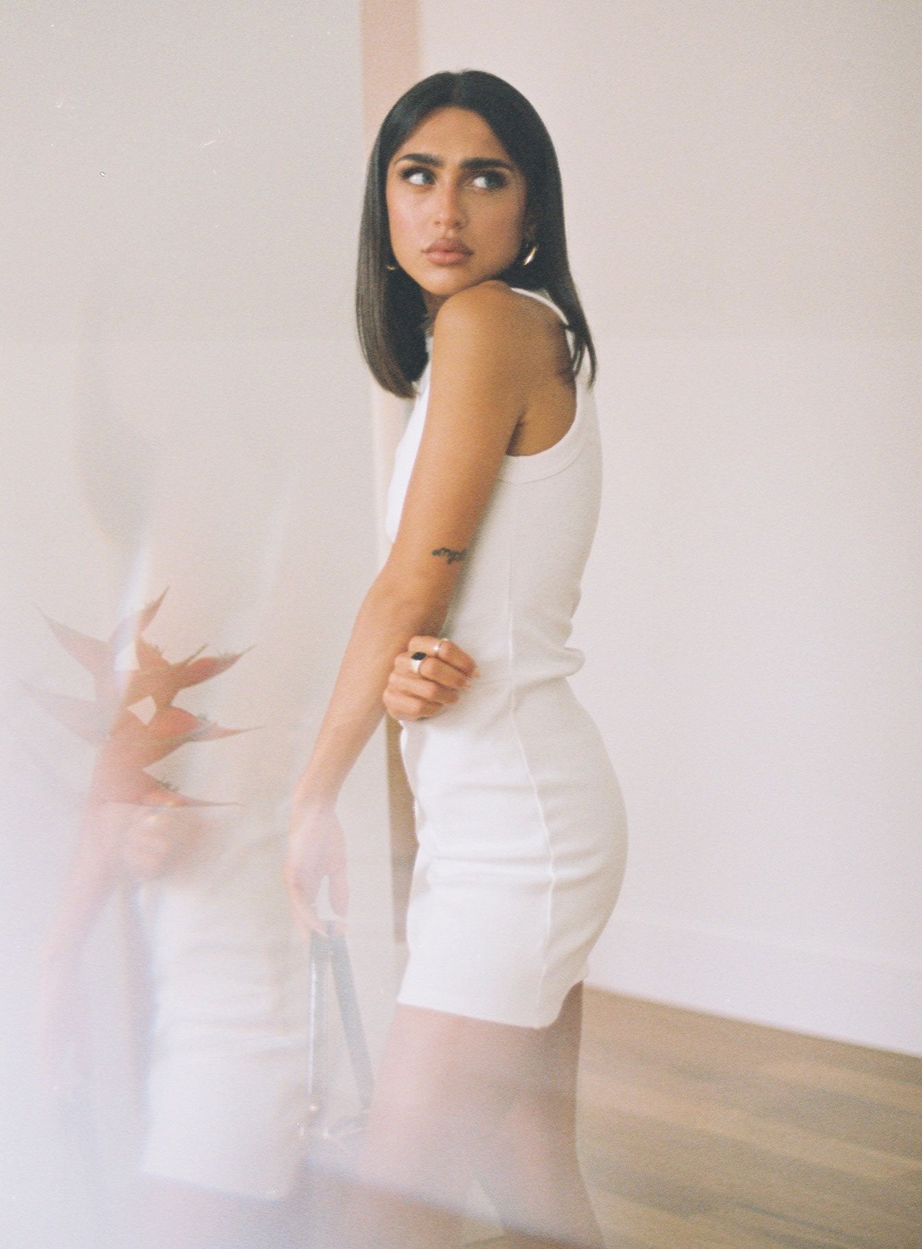 Organic Classic Tank Dress White