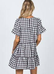 Miami Check Mini Dress Black