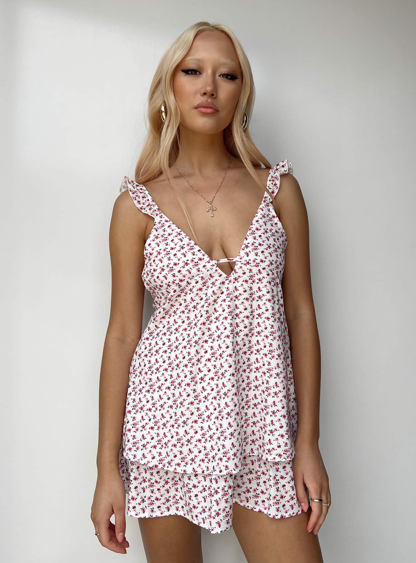 Damelio Mini Dress White / Floral