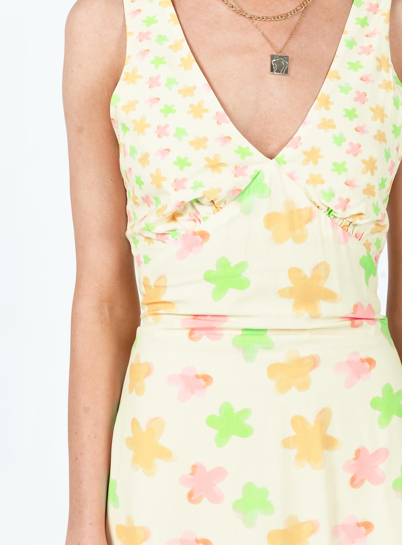 Calan Mini Dress Spliced Floral