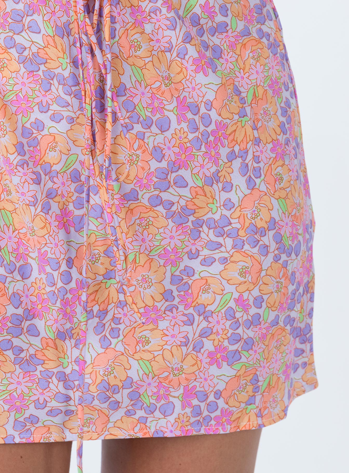 Nakita Mini Dress Purple Floral