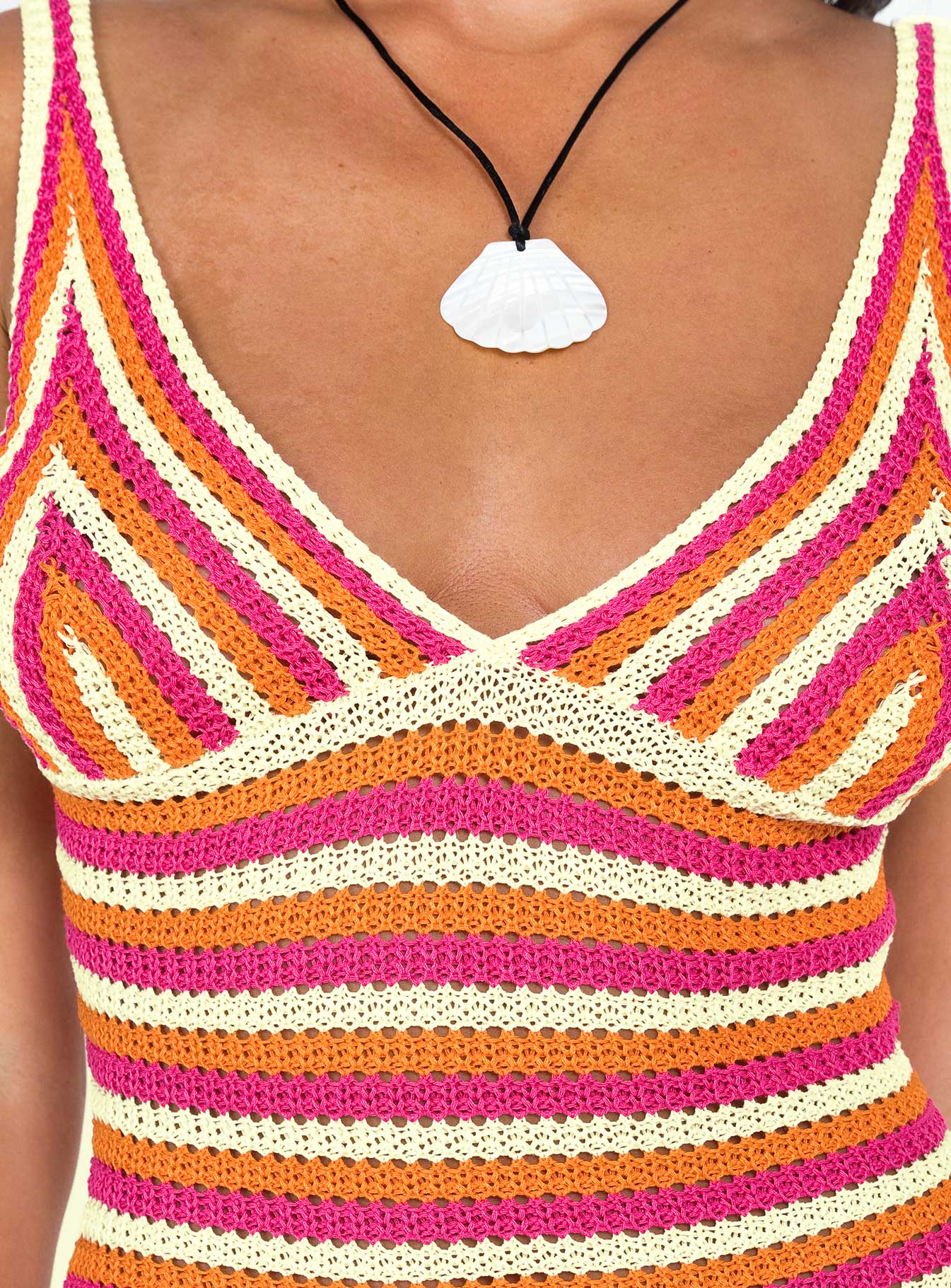 Pareem Mini Dress Orange Stripe