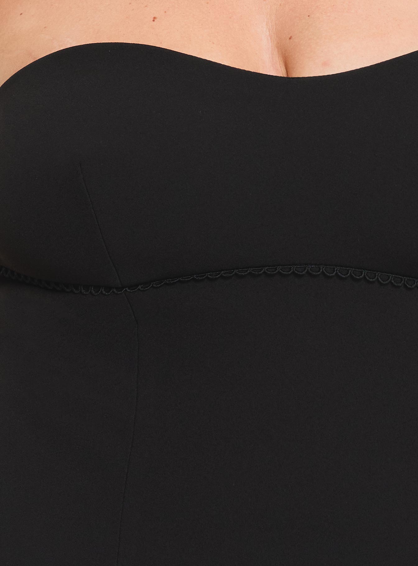 Simple Sweetheart Mini Dress Black Curve