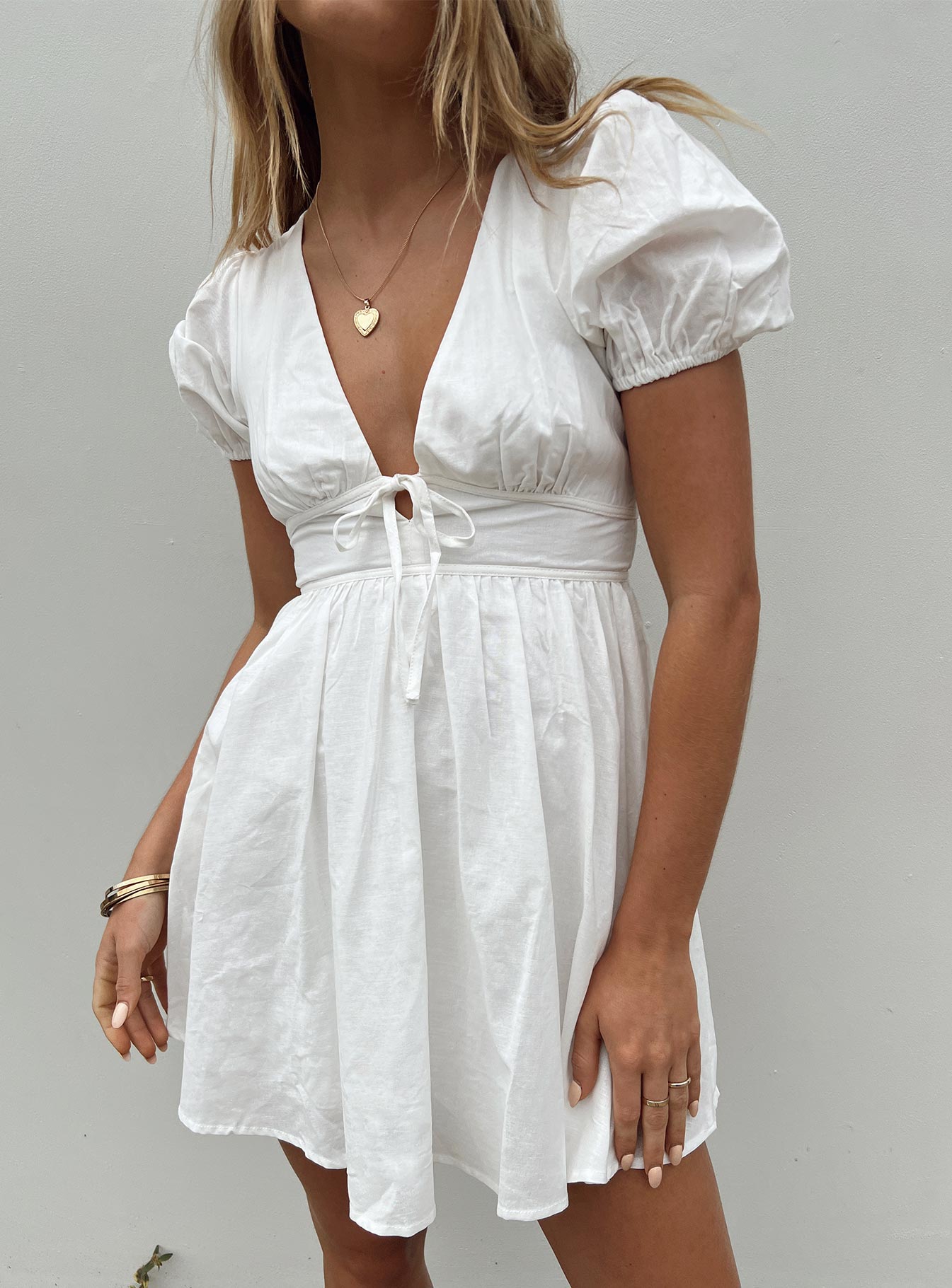 Raleigh Mini Dress White
