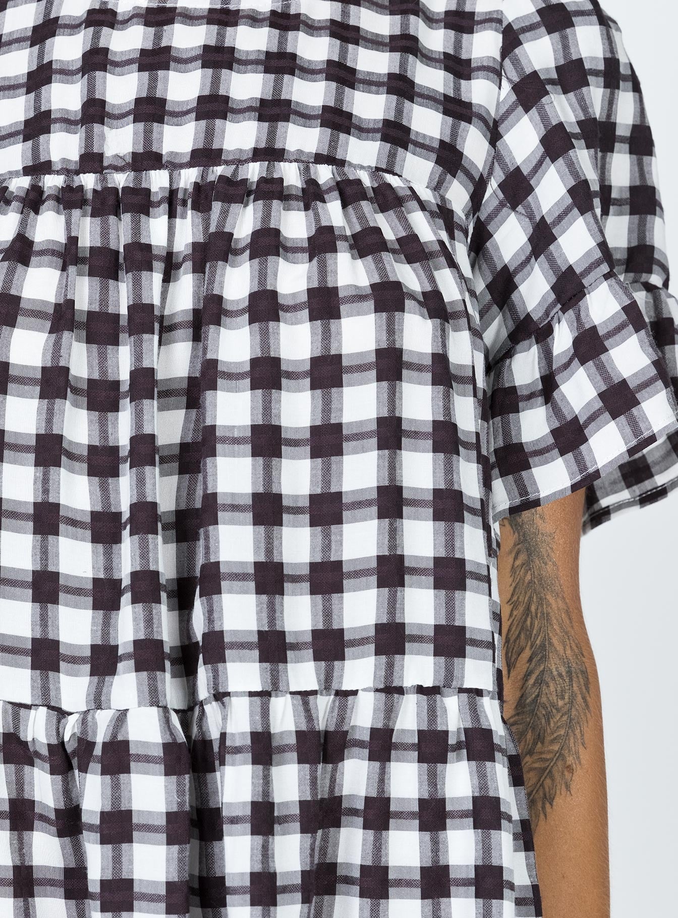 Miami Check Mini Dress Black