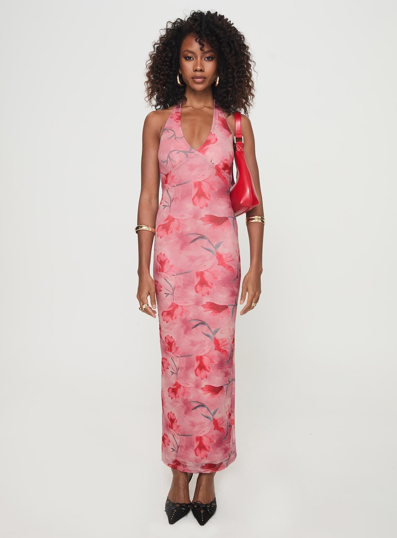 Maillard Halter Maxi Dress Pink
