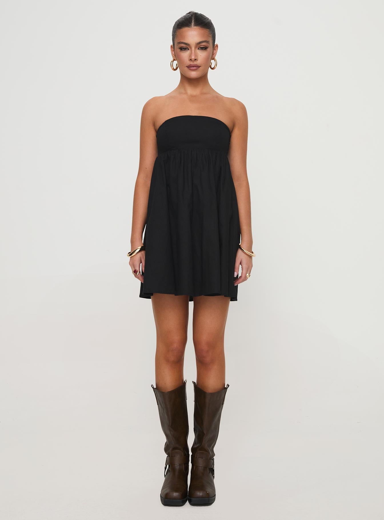 Osment Strapless Mini Dress Black