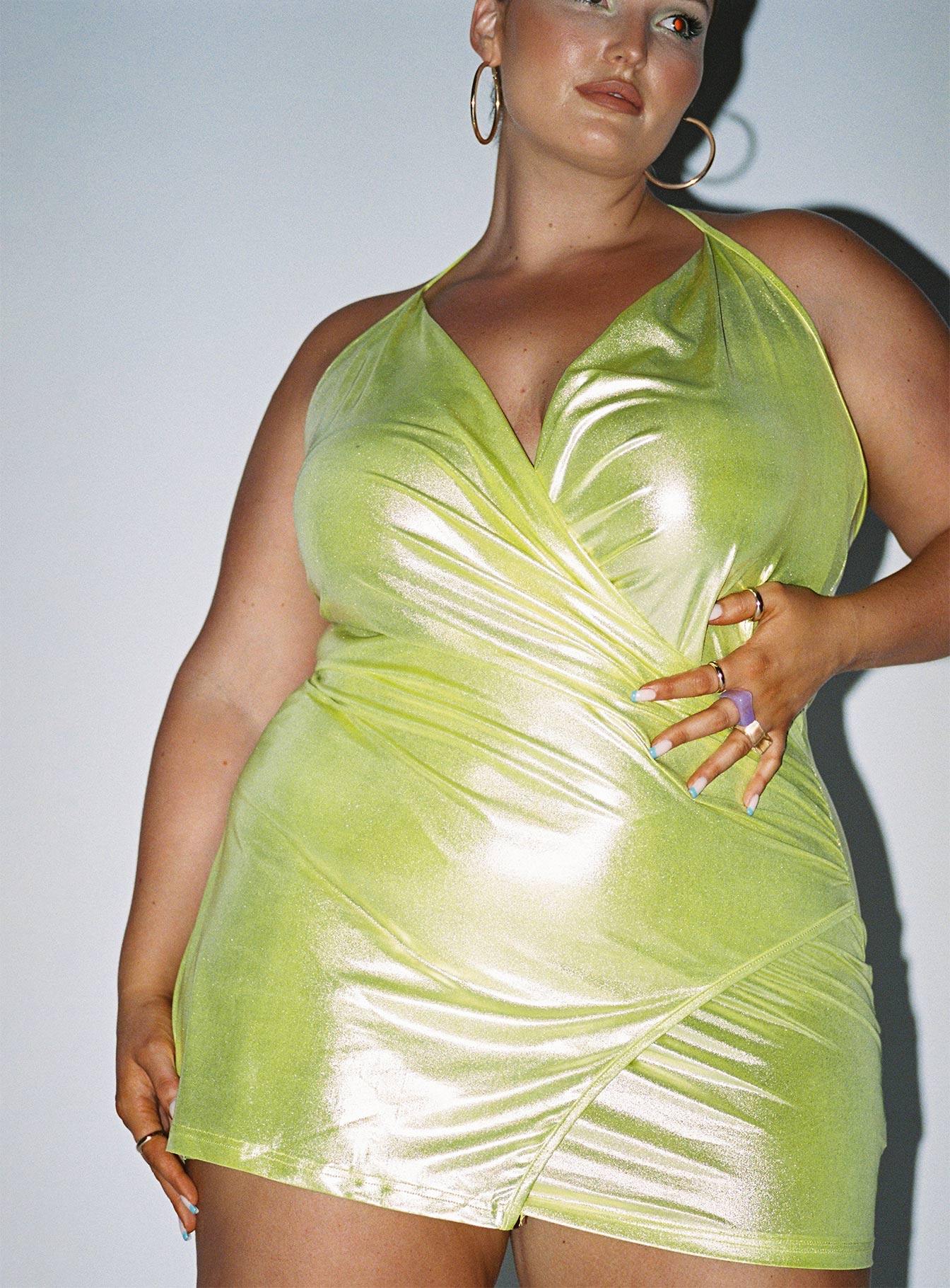Energised Mini Dress Green Curve