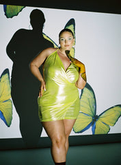 Energised Mini Dress Green Curve