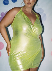 Energised Mini Dress Green Curve