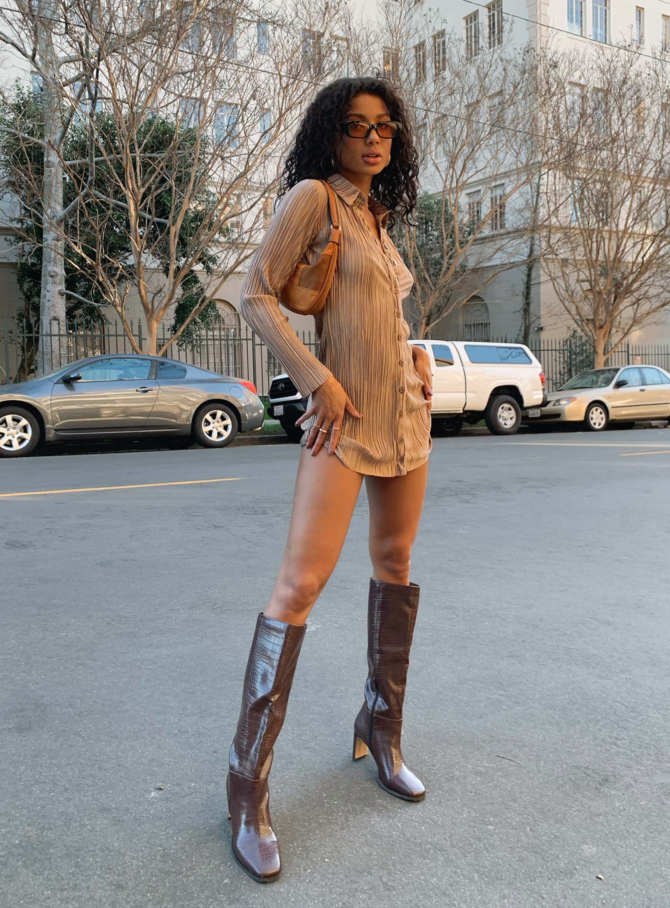 Colt Mini Dress Brown