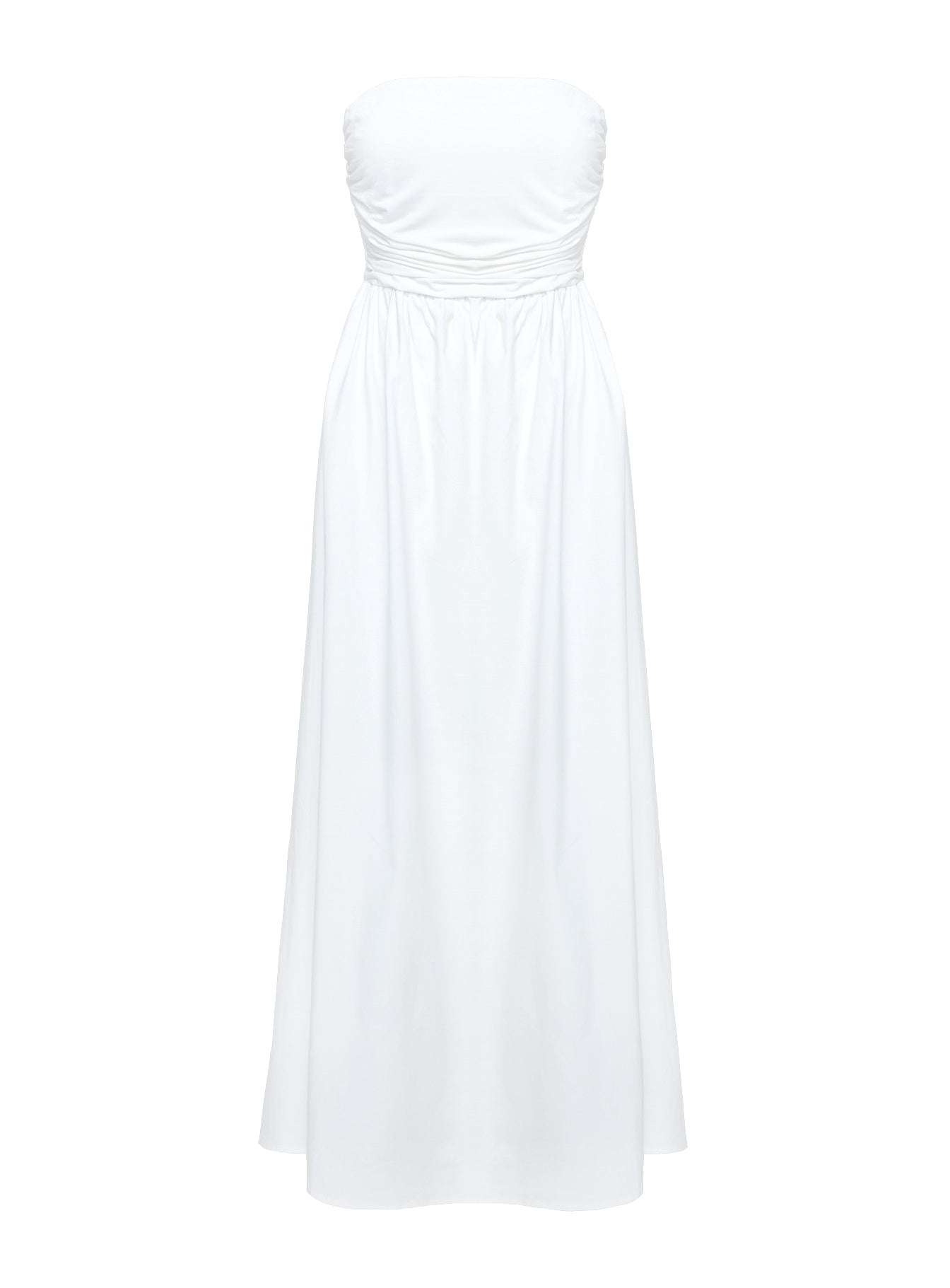 Nicia Strapless Maxi Dress White