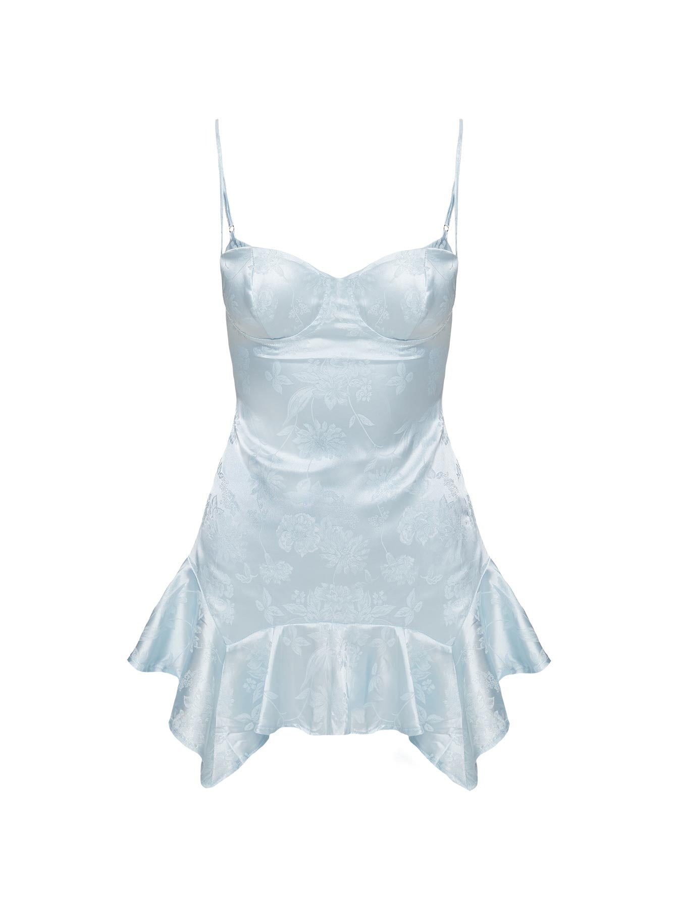 Secret Admirer Mini Dress Blue Curve