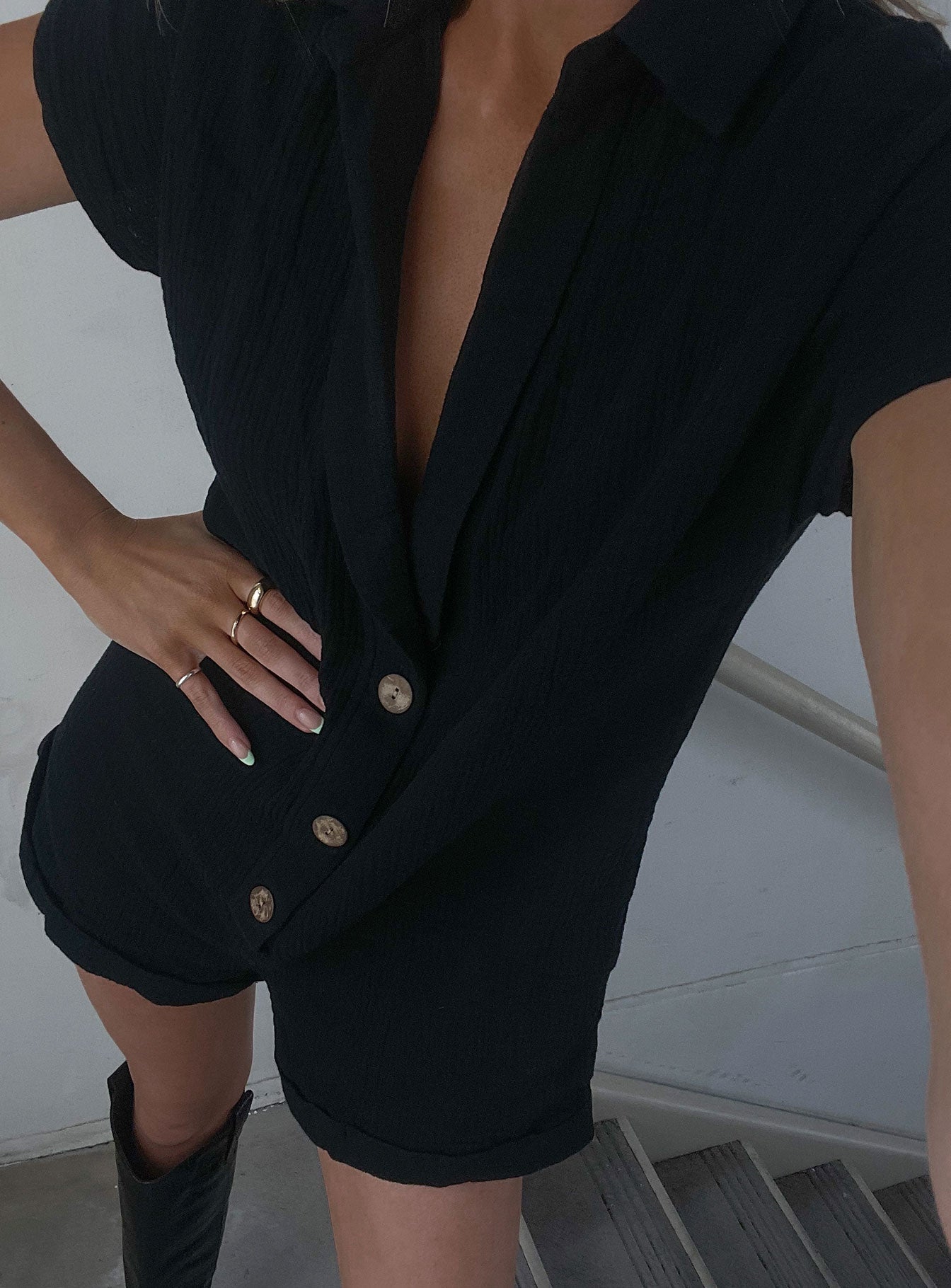 Vixen Playsuit Black